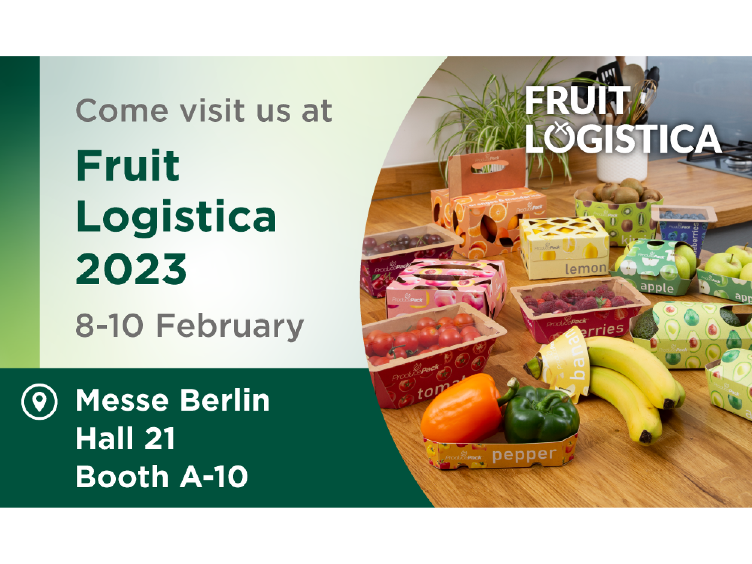Venez voir Graphic Packaging International au Fruit Logistica 2023 et découvrez notre gamme complète d’emballages de produits frais.