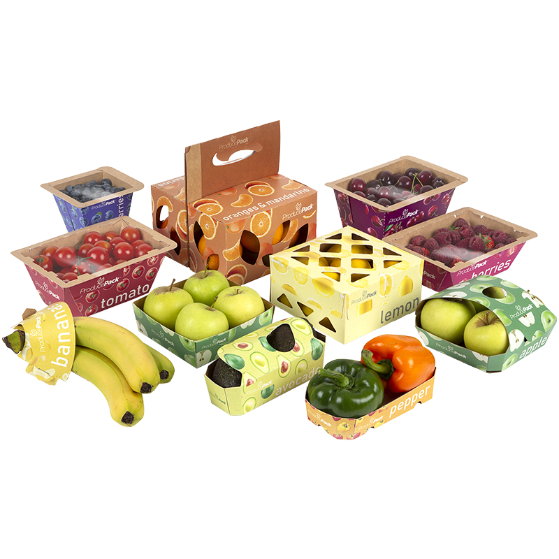 Emballage à base de fibres pour fruits et légumes frais ProducePackᵐᶜ