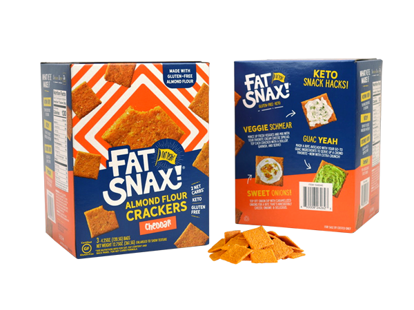 Fat Snax réduit l’utilisation de matériaux avec un nouvel emballage de craquelins pour la distribution dans les clubs-entrepôts
