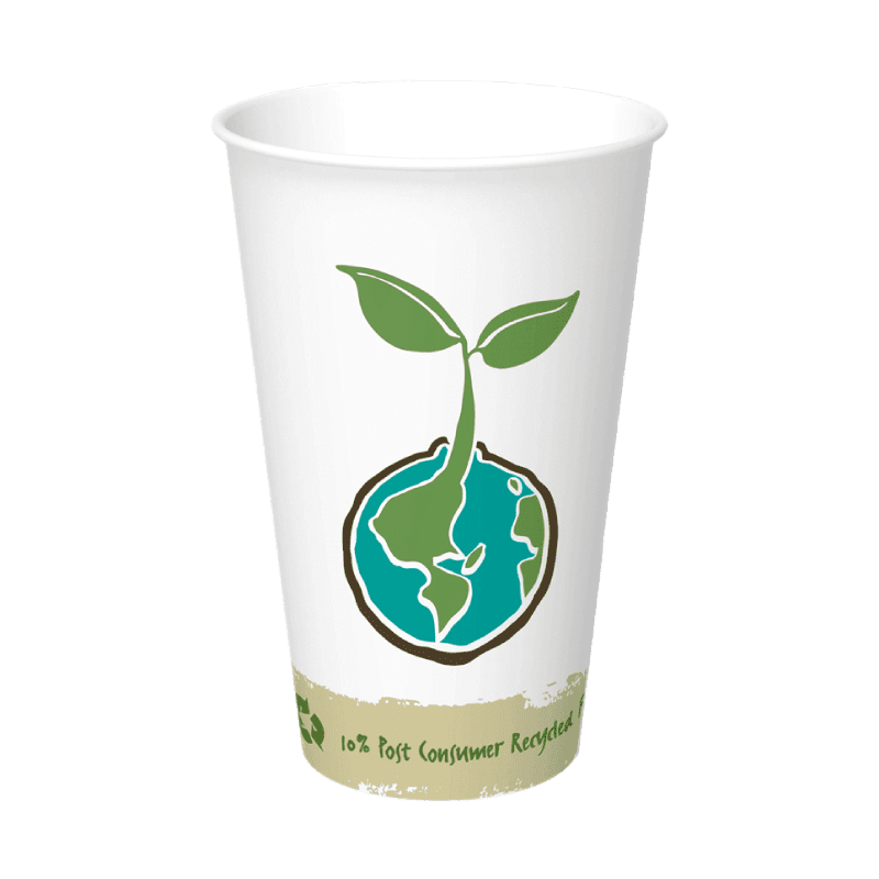 Gobelets pour boissons chaudes en fibres recyclées post-consommation (PCF) 