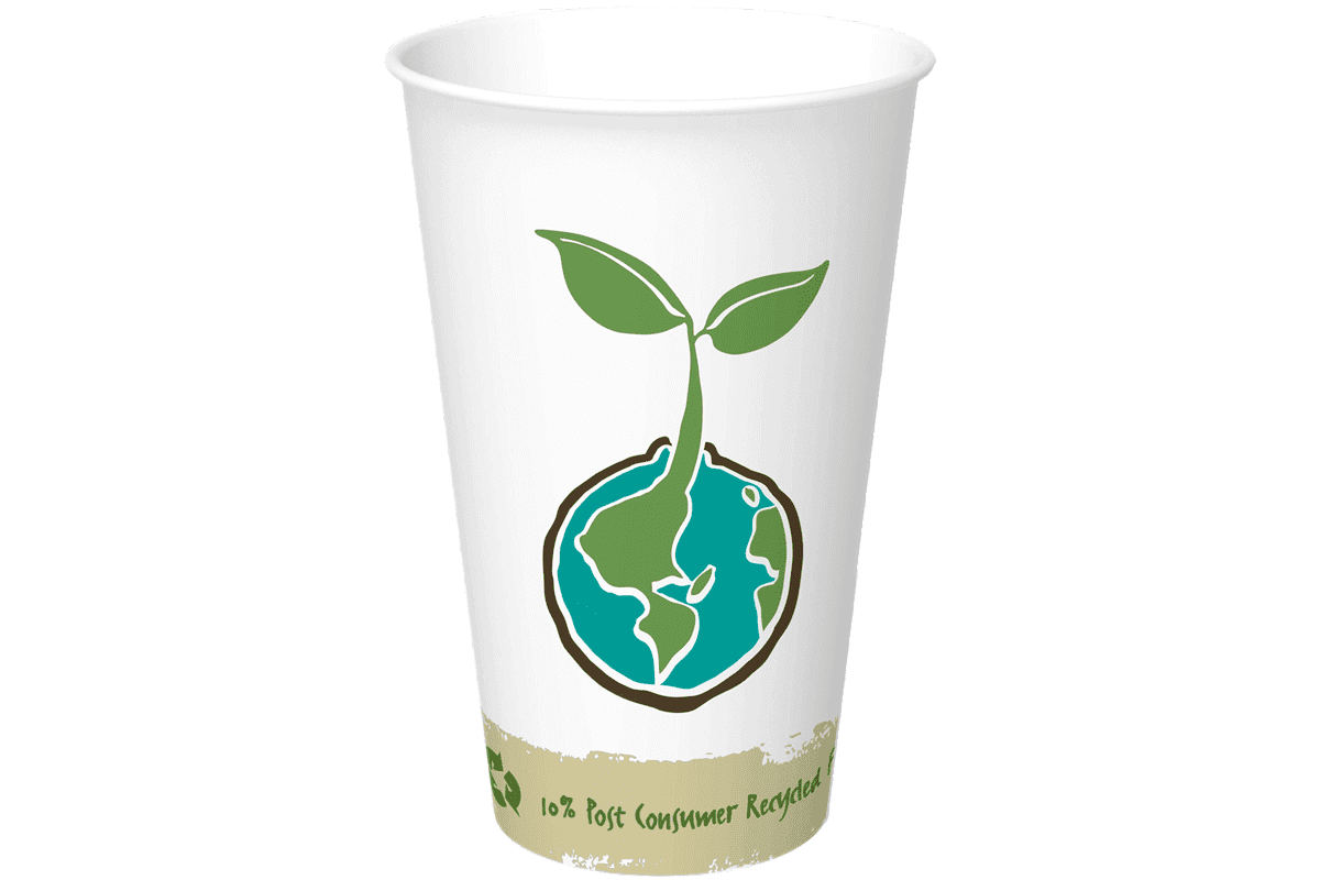 Gobelets pour boissons chaudes en fibres recyclées post-consommation (PCF) 