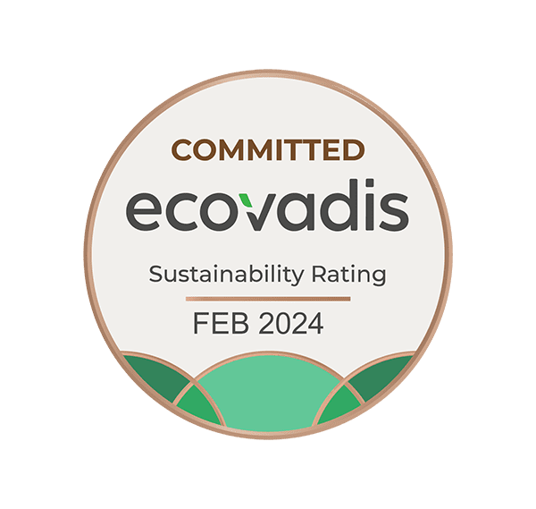 Badge ecovadis, notation sur le développement durable en février 2024
